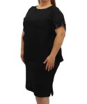 Ladies Overlay Dress - 54 Black
