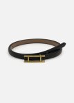 H-buckle Faux Leather Skinny Belt