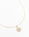 Goldair Gold Diamante Sun Necklace