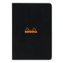 Rhodia Lined Side Stapled Notebook   80GSM    48 Sheets    A4    Black