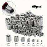 60PCS Super Strong Stainless Steel Thread Repair Kit - M3 M4 M5 M6 M8 M10 M12