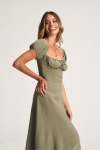 Magnolia Dress - Large Olive