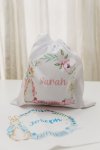 Personalised Easter Bag - Pink Peter Rabbit Wreath