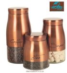 3PC Copper Canister Set 4093