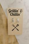 Wooden Braai Utensil Holder