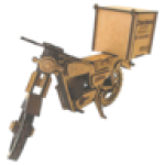 We 3D Buildable Wooden Model Checkers SIXTY60 Bike