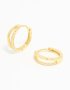 Goldair Gold Plated Sterling Silver Cubic Zirconia Double Hoop Earrings