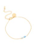 Waterproof Gold Plated Stainless Steel December Blue Cubic Zirconia Birthstone Bracelet