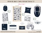 Cot Duvet Bedding Adventure Awaits Simple Airplane Vintage Set