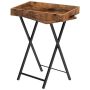 Rustic Industrial Butlers Tv Tray Side End Table