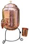 Dimple Copper Water Dispenser With Cup & Stand