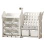 Chenshia 2-IN-1 Kids Bookshelf Toy Storage Organizer With 12 Removable Bins