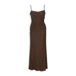 Brown Shimmer Draped Dress