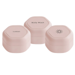 3 Magnetic Reusable Travel Capsule Containers For Toiletries