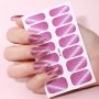 Full Wrap Nail Polish Stickers With A Nail File Glitter Gradient Nail Polish Strips Self Adhesive Gel Nail Decals For Women And Girls