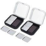 Niceneeded 2 Pcs Refillable Makeup Palette Diy Lipstick Lip Balm Blusher Containers With Mirror Magnetic Travel Friendly Black P