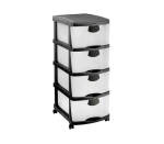 4 Drawer Storage Tower - Black