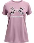 Girls' Ua Tech Big Logo Short Sleeve - Mauve Pink Ysm