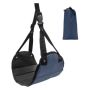 Pedal Hammocks With Storage Bag Foot Hammock For Plane And Office Blue