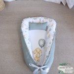 Baby Safe Nest Safe Sleeping Pod Brown Bunny Sleeping In The Moon Grey