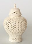 White Cut-out Ginger Jar – 38X22CM