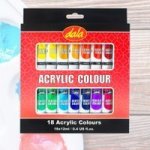 Dala Paint Set Acrylic Colour 18 X 12ML Tubes