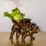Brutus Bulldog Extra Large Fruit Bowl - Bronze