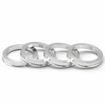 Dcvamous Alloy Aluminum Hub Centric Rings 72.6 To 66.6 Set Of 4 - Performance Spigot Hubrings Fit 66.6MM Vehicle Hub And 72.6MM