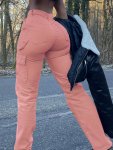 Solid Color Cargo Pants For Women Outdoor Sports Pants For Hiking Mountaineering Women's Activewear