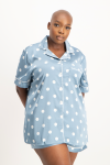 Peyton Printed Satin Sleep Set - XL