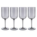 Red Wine Glasses Tinted In Smoky-grey Fuum Set Of 4
