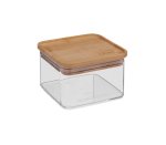 Acrylic Storage Squ Bamboo Lid 500ML