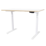 Tekdesk V2.0 Standing Desk - Electronic Height Adjustable White Frame - Matt White Top + White Frame