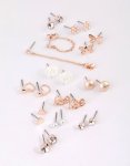 Rose Gold Sweetheart Stud Earring 12-PACK