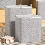 Large-capacity Clothes Storage Bag With Flip Cover - Durable Foldable & Waterproof Organizer For Clothing Quilts Home & Dorm Ess