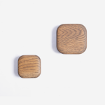 Emerging Creatives Squared Wall Hooks - Dark Oak