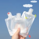 6PCS Plastic Travel Pouches For Toiletries Portable Lotion Containers Travel Dispenser Pouches Cosmetic Organizer Bags Refillabl
