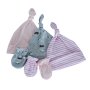 Gift Set 6PC Hats & Mitten - Pink