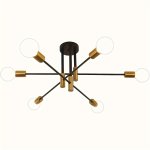 Modern Minimalist Recessed Light Fixture - Antique Luxury Iron Design With 6 Lights E26 E27 Bulb Compatible Perfect For Living R