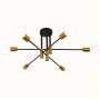 Modern Minimalist Recessed Light Fixture - Antique Luxury Iron Design With 6 Lights E26/E27 Bulb Compatible Perfect For Living Room Dining Bedroom Farmhouse Gallery