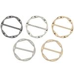 5PCS Scarf Ring Clip Tie Clips For Women T-Shirt Twist Knot
