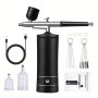 1 Set Air Compressor Kit Airbrush Sprayer Gun Nail Manicure Makeup Diy Painting Tattoo Craft Cake Nano Mist Sprayer