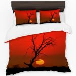 Kgalagadi Red Sunset Dead Tree By Fanie Heymans Rectangle Tablecloth