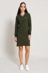 Polo Ladies Cory Pique Long Sleeve Dress In Olive - Olive 2XL