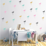 Flamingo Wall Stickers - Metallic Rose Gold