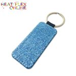 Sublimation Pu Glitter Rectangle Keyring – Blue
