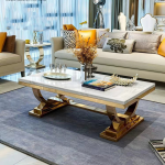 Gof Furniture - Aurora Grand Marble Coffee Table