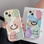 Happy Face Pattern Design Phone Case For Iphone 7 8 X XS Xr 11 12 13 14 Plus 15 Pro Max