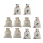 Linen Gift Bag Party Jewelry Bundle Pocket -10 Pack