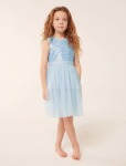 Eloise Layered Tulle Girls Dress - 10-12 Yrs Sky Blue